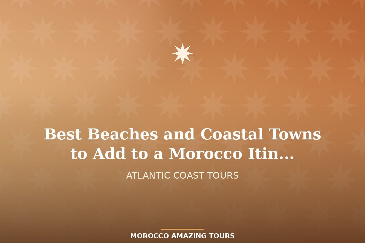 Wide sandy Atlantic coast beach near Essaouira with waves and distant fortified town walls